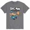 Licensed Character Men's Dog Man And Lil Petey Tee Charcoal