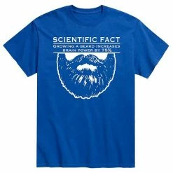 Licensed Character Men's Scientific Fact Growing Beard Tee Red