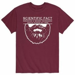 Licensed Character Men's Scientific Fact Growing Beard Tee Red -Licensed Character Shop unnamed file 18038