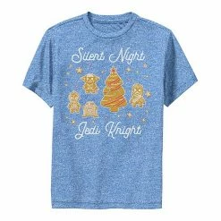 Licensed Character Boys 8-20 Star Wars Christmas "Silent Night Jedi Knight" Gingerbread Tee