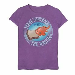 Licensed Character Disney's Lilo & Stitch Girls 7-16 Pudge Controls The Weather Graphic Tee
