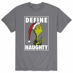 Licensed Character Men's Dr. Seuss The Grinch Naughty Tee Royal Blue -Licensed Character Shop unnamed file 1805