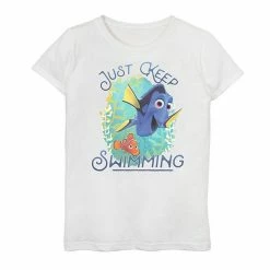 Licensed Character Girls 7-16 Disney/Pixar's Finding Dory Just Keep Swimming Tee