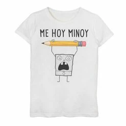 Licensed Character Girls' 7-16 SpongeBob SquarePants DoodleBob "Me Hoy Minoy" Tee