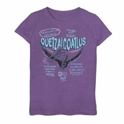 Licensed Character Girls 7-16 Quetzalcoatlus Facts Dinosaur Text Graphic Tee