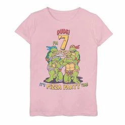 Licensed Character Girls' 7-16 Teenage Mutant Ninja Turtles 7th Birthday Tee