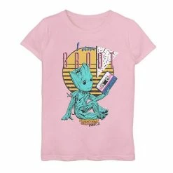Licensed Character Girls 7-16 Marvel Guardians Of The Galaxy 90's Groot Logo Graphic Tee