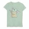 Licensed Character Girls 7-16 Star Wars The Mandalorian The Child Aka Baby Yoda Cartoon Reaching Tee -Licensed Character Shop unnamed file 18129