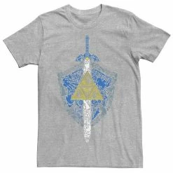 Licensed Character Men's Nintendo Zelda Hylian Shield Element Icons Tee Charcoal Heather