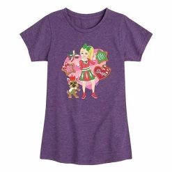 Licensed Character Girls 7-16 Jojo Siwa Oh Snap Christmas Graphic Tee Purple