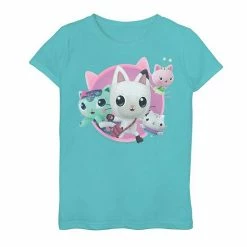 Licensed Character Girls 7-16 Gabby's Dollhouse Group Cats Graphic Tee
