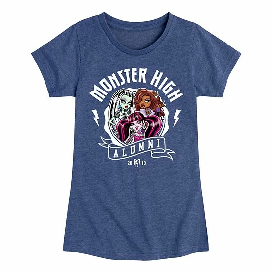 Licensed Character Girls 7-16 Monster High Alumni Graphic Tee Blue 3 Licensed Character Girls 7-16 Monster High Alumni Graphic Tee Blue
