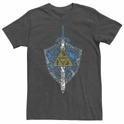 Licensed Character Men's Nintendo Zelda Hylian Shield Element Icons Tee Charcoal Heather -Licensed Character Shop unnamed file 1818
