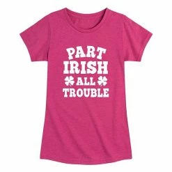 Licensed Character Girls 7-16 Part Irish All Trouble Graphic Tee