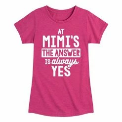 Licensed Character Girls 7-16 Answer Is Always Yes Mimis Graphic Tee