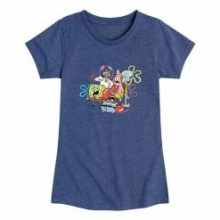 Licensed Character Girls 7-16 SpongeBob SquarePants Friends Graphic Tee