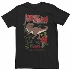 Licensed Character Big & Tall Jurassic Park Spanish Opening Day Poster Tee Navy Heather