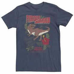 Licensed Character Big & Tall Jurassic Park Spanish Opening Day Poster Tee Navy Heather -Licensed Character Shop unnamed file 18251