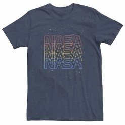 Licensed Character Big & Tall NASA Neon Space Logo Color Fade Tee Navy Heather -Licensed Character Shop unnamed file 18282