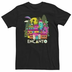 Licensed Character Big & Tall Disney Encanto Village Portrait Tee Black