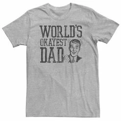 Licensed Character Big & Tall Father's Day "World's Okayest Dad" Tee Athletic Heather -Licensed Character Shop unnamed file 18290