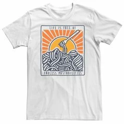 Licensed Character Big & Tall "Life Is Full Of Endless Pastabilities" Tee Athletic Heather