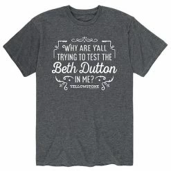 Licensed Character Men's Yellowstone Trying To Test Beth Dutton Tee Red