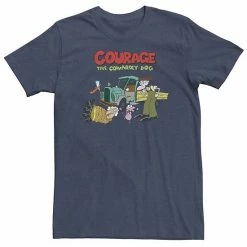 Licensed Character Big & Tall Courage The Cowardly Dog Scene Logo Tee Athletic Heather