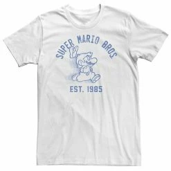 Licensed Character Big & Tall Nintendo Super Mario Running Fade 1985 Vintage Tee Athletic Heather -Licensed Character Shop unnamed file 18322