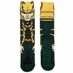 Licensed Character Men's Marvel Loki Crew Socks -Licensed Character Shop unnamed file 18659
