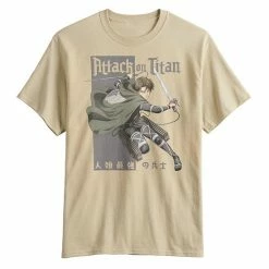 Licensed Character Men's Attack On Titan Humanity's Strongest Soldier Tee Natural -Licensed Character Shop unnamed file 18664