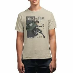 Licensed Character Men's Attack On Titan Humanity's Strongest Soldier Tee Natural -Licensed Character Shop unnamed file 18665