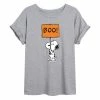 Licensed Character Juniors' Peanuts Snoopy "Boo" Sign Oversized Graphic Tee -Licensed Character Shop unnamed file 18669