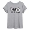 Licensed Character Juniors' "Peace, Love, Halloween" Oversized Graphic Tee -Licensed Character Shop unnamed file 18670