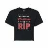 Licensed Character Juniors' Yellowstone All I Want Is RIP Cropped Graphic Tee
