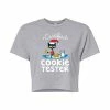 Licensed Character Juniors' Pete The Cat Cookie Tester Cropped Graphic Tee -Licensed Character Shop unnamed file 18725