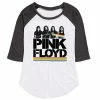 Licensed Character Juniors' Pink Floyd Rainbow Raglan Tee -Licensed Character Shop unnamed file 18747