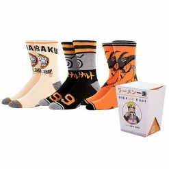 Licensed Character Men's Naruto 3-Pack Crew Socks Box Set