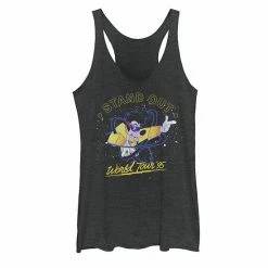 Licensed Character Juniors' Disney A Goofy Movie Powerline Stand Out World Tour '95 Tank Black Heather -Licensed Character Shop unnamed file 18770