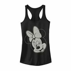 Licensed Character Juniors' Disney Mickey Minnie Winking Tank Black Heather -Licensed Character Shop unnamed file 18773