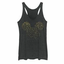 Licensed Character Juniors' Disney New Year's Mickey Mouse Confetti Tank Black Heather -Licensed Character Shop unnamed file 18776