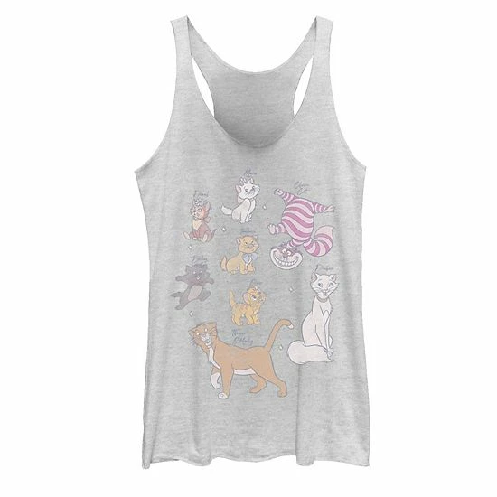 Licensed Character Juniors' Disney Kitties Animal Tank 3 Licensed Character Juniors' Disney Kitties Animal Tank