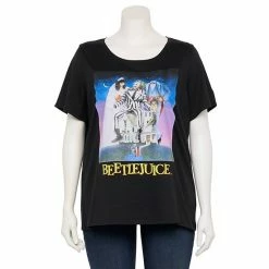 Licensed Character Plus Size Beetlejuice Halloween Graphic Tee