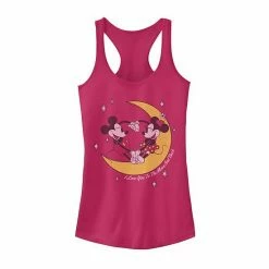 Licensed Character Disney's Mickey And Friends Mickey & Minnie "I Love You To The Moon & Back" Juniors' Racerback Tank Top