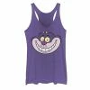 Licensed Character Juniors' Disney Alice In Wonderland Cheshire Cat Big Face Tank Purple Heather
