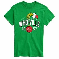 Licensed Character Men's Dr. Seuss Grinch Who-ville Est 1957 Tee Green -Licensed Character Shop unnamed file 1891