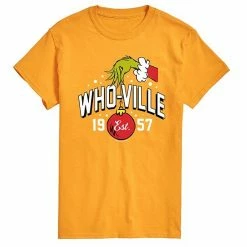 Licensed Character Men's Dr. Seuss Grinch Who-ville Est 1957 Tee Green -Licensed Character Shop unnamed file 1892