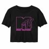 Licensed Character Juniors' MTV Pink Cropped Tee -Licensed Character Shop unnamed file 18927