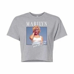 Licensed Character Juniors' Marilyn Monroe "Important" Cropped Graphic Tee Black 7 Licensed Character Juniors' Marilyn Monroe "Important" Cropped Graphic Tee Black -Licensed Character Shop unnamed file 18947