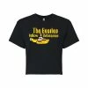 Licensed Character Juniors' The Beatles Phased Out Yellow Submarine Logo Cropped Graphic Tee Black -Licensed Character Shop unnamed file 18949